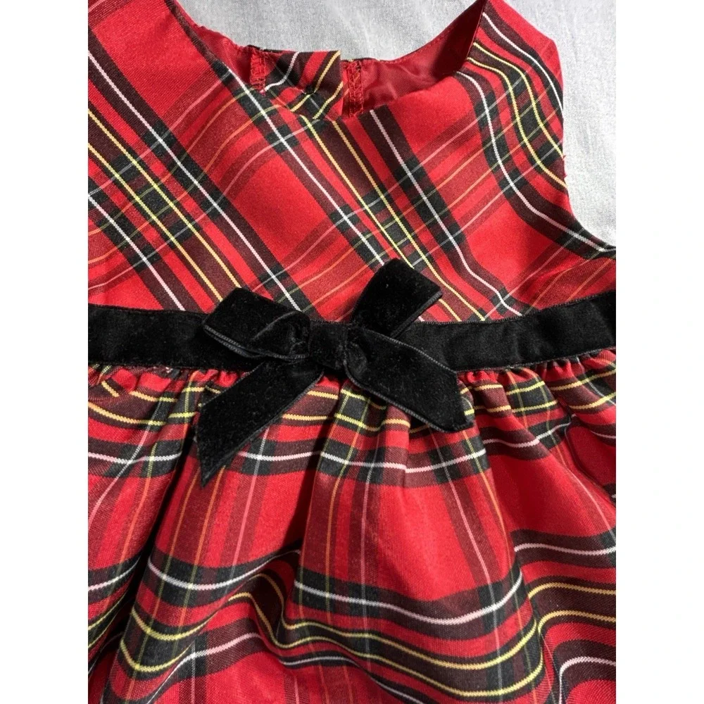 Good‎ Lad Red Tartan Plaid Christmas Dress Baby Girl 9 Months